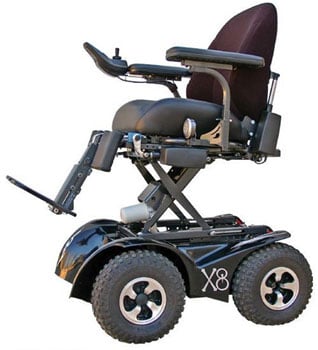 An Image Sample of Extreme X8 All Terrain Wheelchair Top View