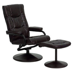 An Image Sample of Flash Furniture Contemporary Leather Recliner: Brown