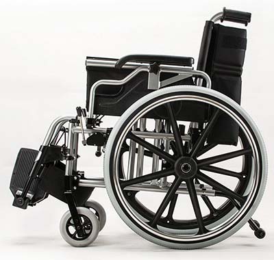 A side view image of Foshan Ergonomic Lightweight Wheelchair after fold.