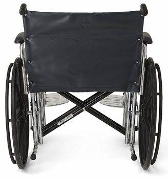 An Image Sample of Medline Bariatric Wheelchair BackSide View