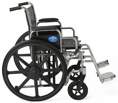 An Image Sample of Medline Bariatric Wheelchair Full Side View