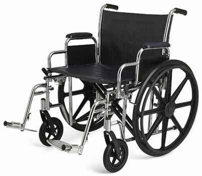 An Image Sample of Medline Bariatric Wheelchair Right Angle View 