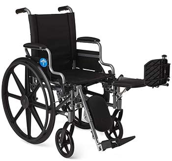 A smaller image of Medline Excel Transport Chair with elevated footrest