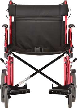 An Image Sample of Front View of NOVA Medical Heavy Duty Transport Wheelchair