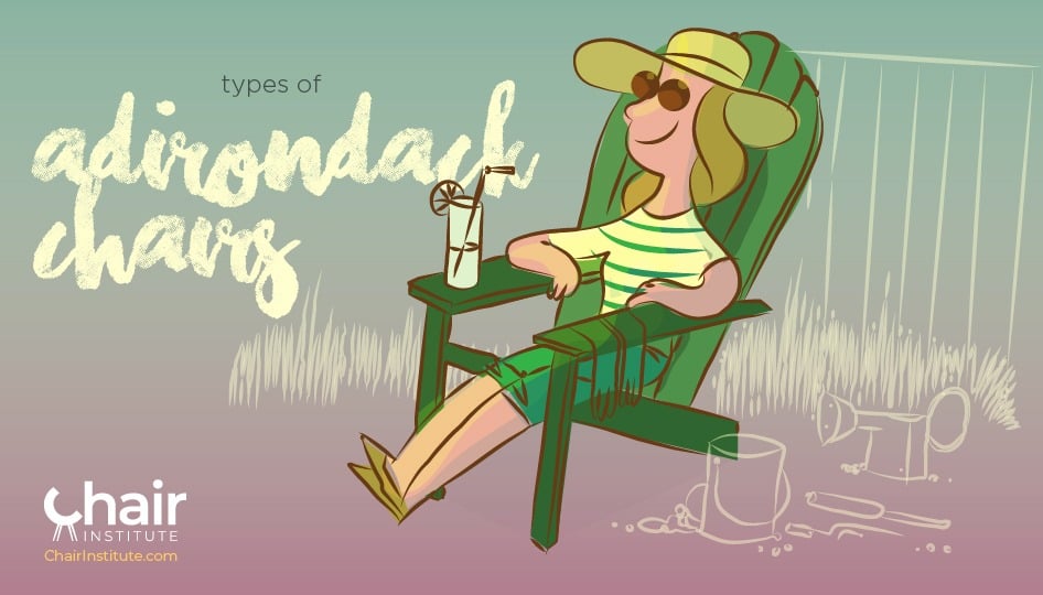 Illustration of a lady resting on an Adirondack Chair