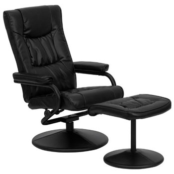 A Left View Image of Best Lounge Chair for Posture: BT-7862-BK-GG, by Flash Furniture