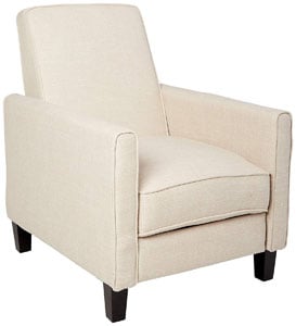 The Best Selling Davis Recliner Club Chair in Beige Fabric Upholstery