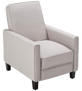 Best Selling Davis Recliner Club Chair in Grey Fabric Upholstery