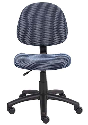 Front view of Boss Office Products Ergonomic Chair in blue color