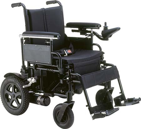 An image of Drive Medical Cirrus Plus Electric Wheelchair in black color