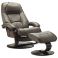 A Small Image of black Admiral Recliner and ottoman
