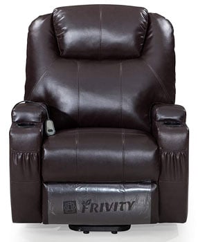 An Image Sample of Front View of Frivity Power Lift Recliner Sofa Chair
