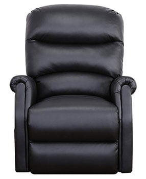 An Image Sample of Madison Home Classic Leather Recliner Front View