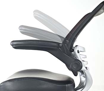 An image showing flip armrest of Modway Edge Vinyl Office Chair