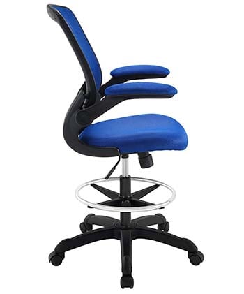 Side View of Blue Modway Veer Office Chair