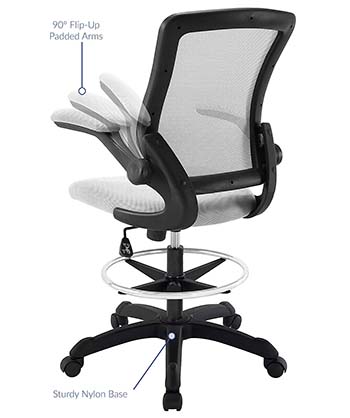 Modway Veer Drafting Chair Review & Ratings 2022 - Buying Guide