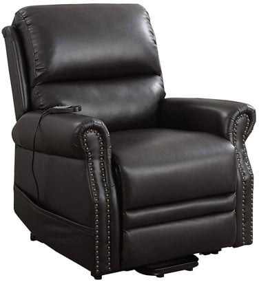 An Image Sample of Left View of Seven Oaks Power Lift Recliner 