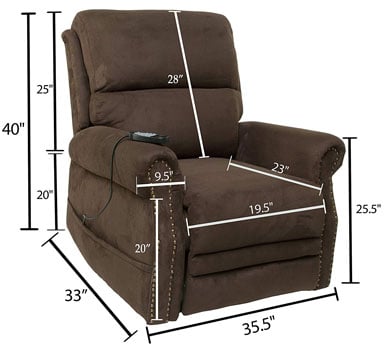 An Image Sample of Seven Oaks Power Lift Recliner Specification 