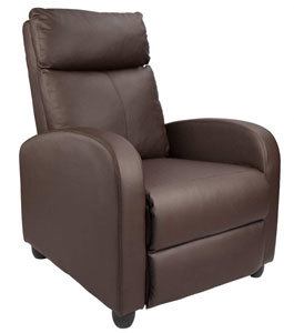 A Light Brown Homall Single Recliner Chair