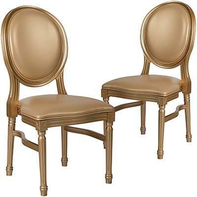 King Louis XVI Chair, types of gold wedding chairs