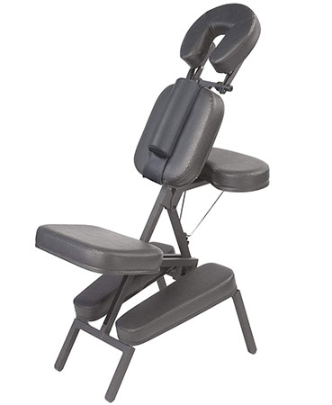 An image of the Master Massage Apollo Portable Massage Chair with black upholstery