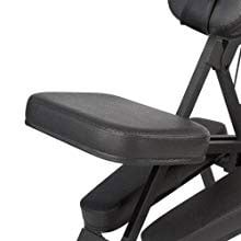 An image of the Cell Foam Seat Cushion of the Master Massage Apollo Portable Massage Chair in black upholstery