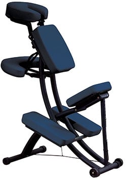 An image of the Oakworks Portal Pro 3 Portable Massage Chair in Blue Ocean Terratouch Upholstery