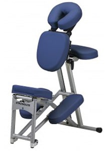 An image of the StrongLite Ergo Pro II Portable Massage Chair in royal blue upholstery