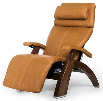 A Walnut Finish Image of Human Touch Perfect Chair Power Recliner