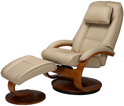 A Cobblestone Top Grain Leather Image of Oslo Collection Mac Motion Recliner