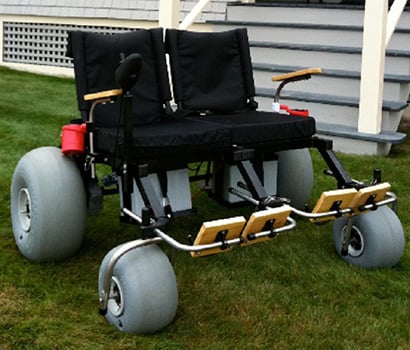 A Left View Image of Beach Cruzr 4 2 Two-Seater Electric Wheelchair