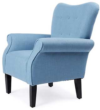 Baby Blue variant of Belleze Modern Linen Accent Chair