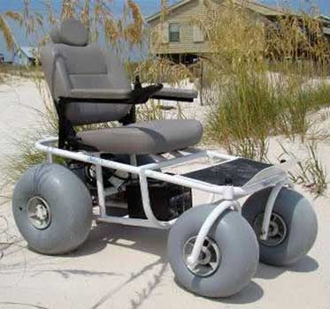 A Left View Image of Outdoor Motorized Wheelchair: Outdoor Extreme Beach Cruiser