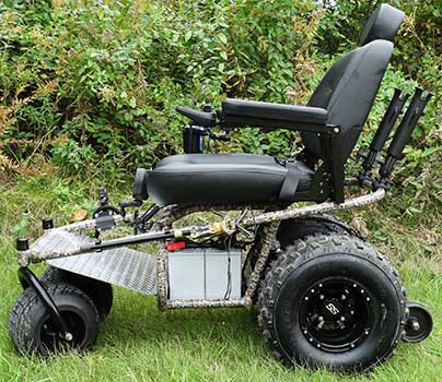 A Side View Image of Outdoor Motorized Wheelchair: Outdoor Extreme Nomad