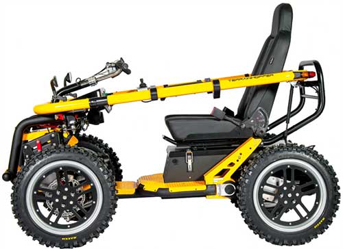 A Side View Image of Outdoor Motorized Wheelchair: Terrain Hopper