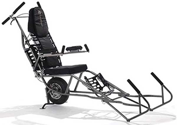 An Image of  Best Wheelchair for Outdoors: Black Diamond Trailrider Offroad Wheelchair
