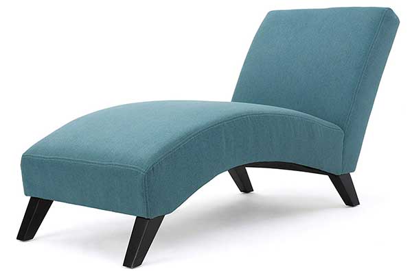 Saluda Teal Fabric Chaise Lounge