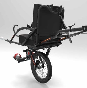 A Back View Image of Joelette Wheelchair - All Terrain Chair 