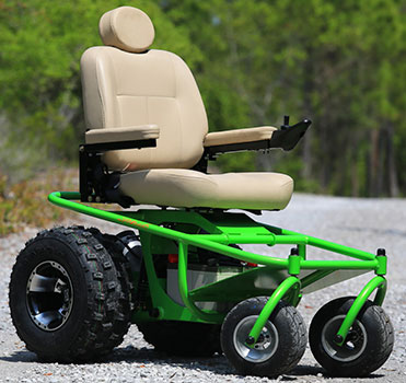 A Green Tan Variants Image of Nomad Beach Wheelchair
