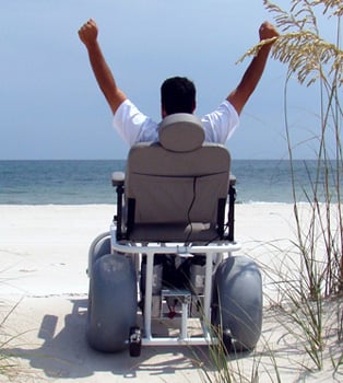 An Image of Having Fun Using Outdoor Extreme Mobility Beach Cruiser