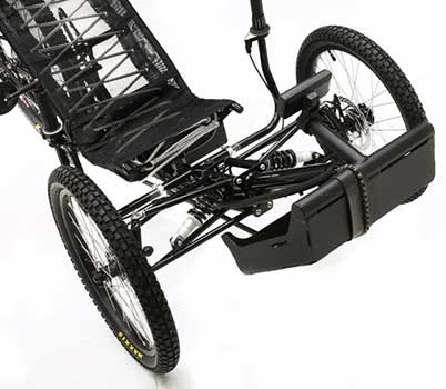 Footrest of the Outrider Horizon Handcycle