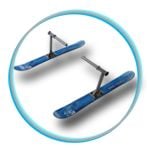 Rear ski kit option for the Vipamat Hippocampe's rear wheels