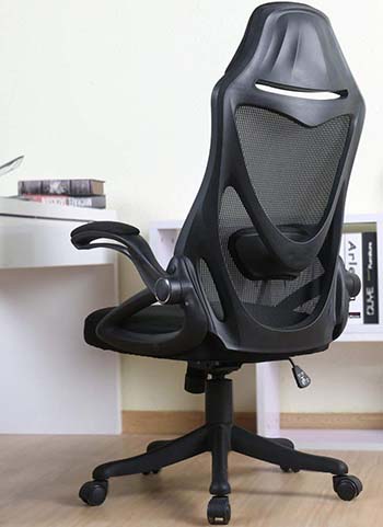 Back view of Black Zenith High Back Mesh Chair