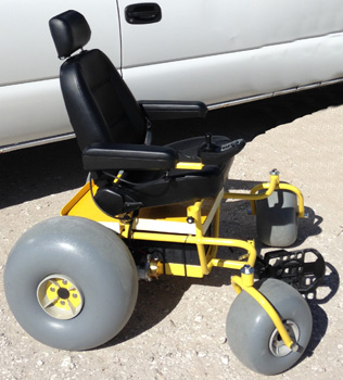 An Image of Left View of Beach Powered Mobility Beach Cruiser