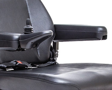 Adjustable armrests of the Jazzy 1450 Power Wheelchair