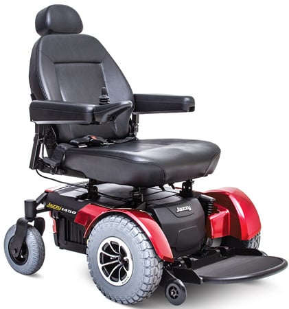 The Pride Mobility Jazzy 1450 Power Wheelchair, one of the best mobility aids in the market today