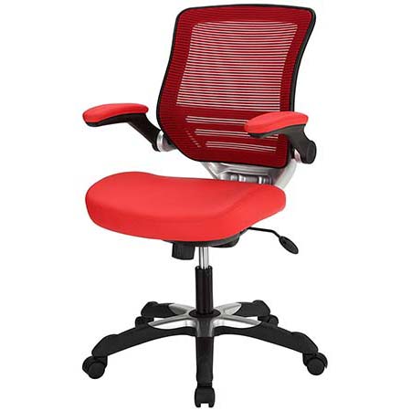 An image of Modway Edge Mesh Office Chair in red color