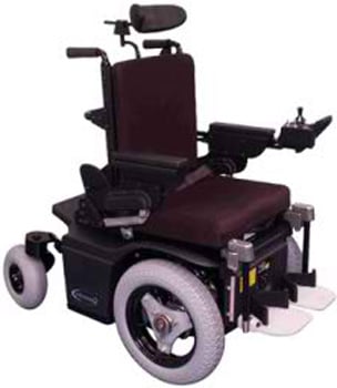 Side view of the Omegatrac Power Chair