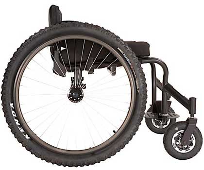 A Rear Wheel Image of Invacare Top End Crossfire All Terrain Wheelchair