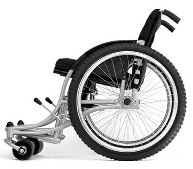 A Side View Image of Whirlwind RoughRider Wheelchair